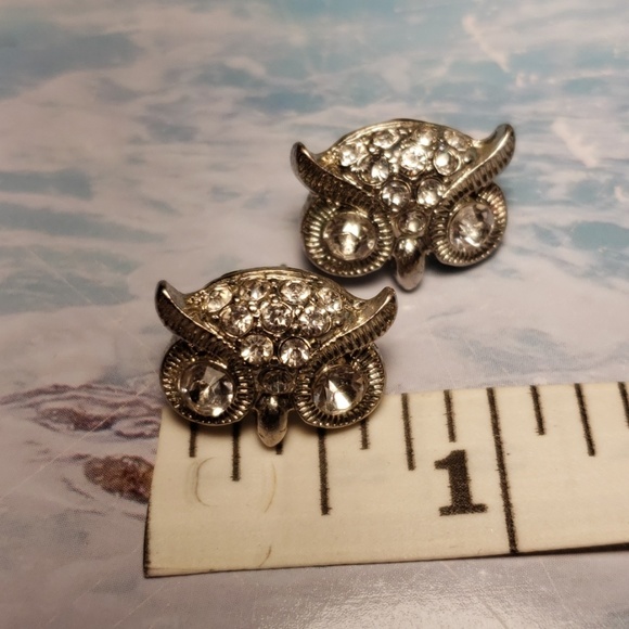 Two-pack pairs  Earrings Owl/Cross - Picture 2 of 6